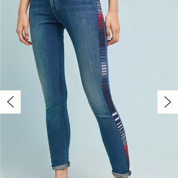 Levi's 721 High-Rise Embroidered Skinny Jeans - Picture 1 of 7